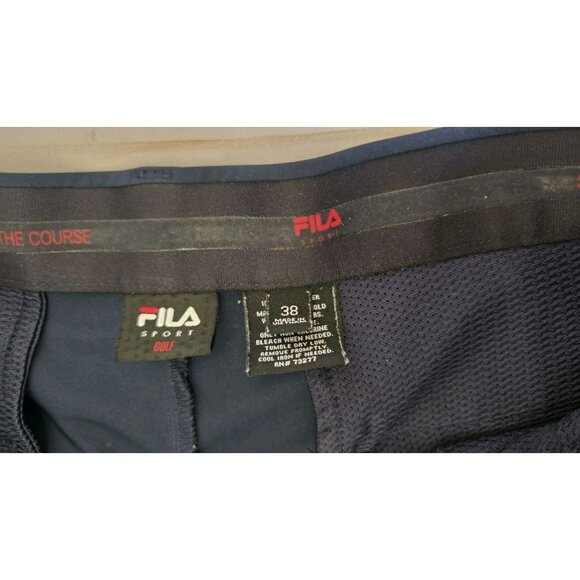 Fila Sport Golf Shorts Mens 38 Solid Blue Shorts Smooth Stretch 10 Inseam Preppy - Picture 3 of 7